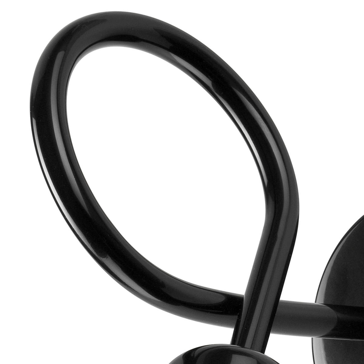 WANDLEUCHTE 8/18 cm   - Schwarz Hochglanz, Natur, Metall (8/18cm)