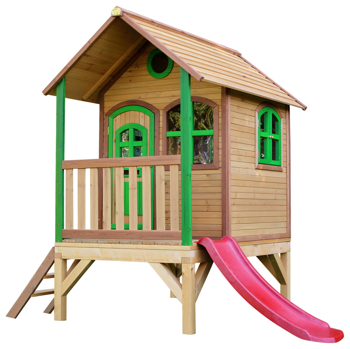 SPIELHAUS 287/231/191 cm  - Rot/Braun, Konventionell, Holz (287/231/191cm)