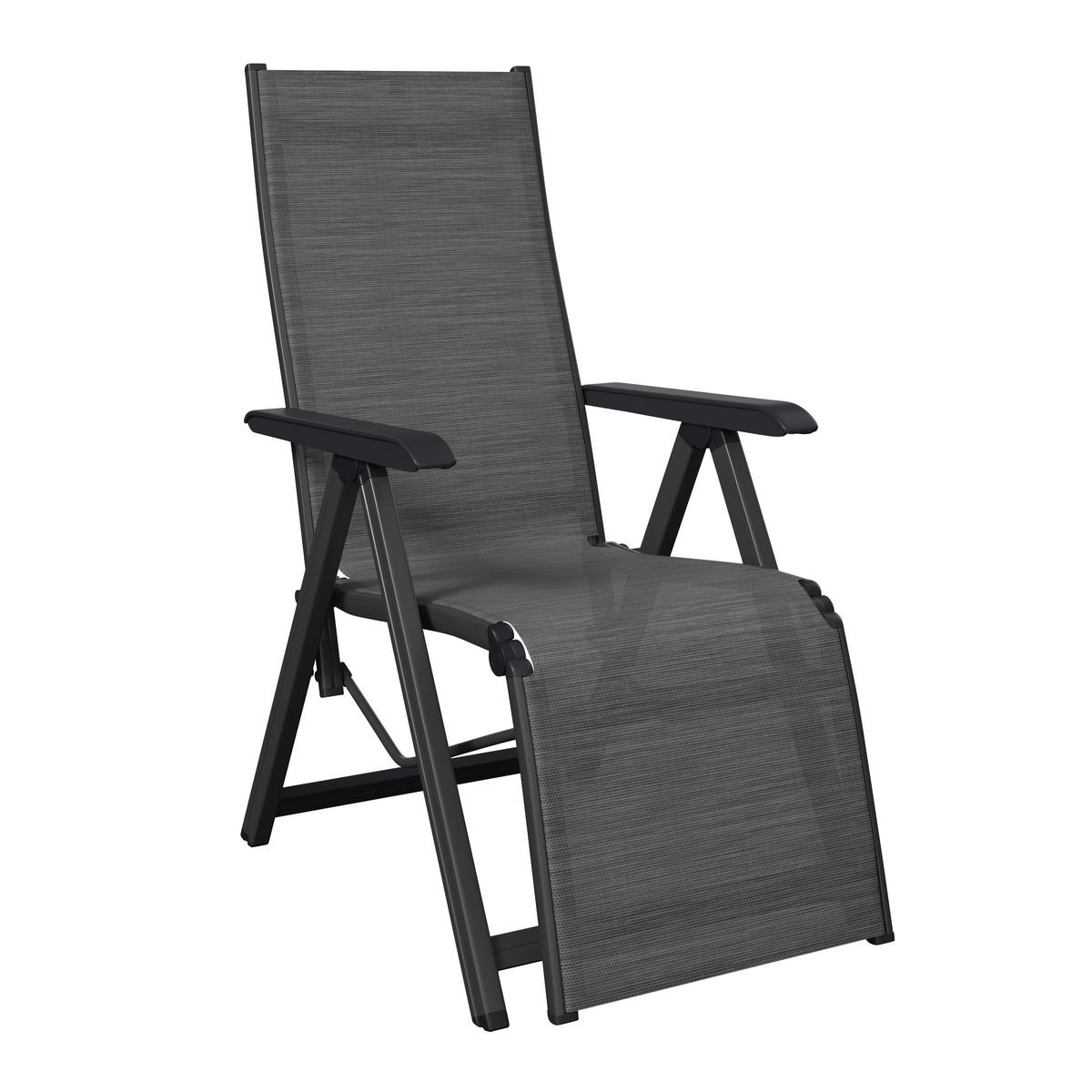 KERTI RELAX KAROSSZÉK 61/111/90 cm  - antracit/szürke, Konventionell, műanyag/textil (61/111/90cm) - Kettler