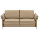 2,5-SITZER Latina in Echtleder Beige   - Beige/Alufarben, Design, Leder/Metall (164/82/99cm) - Dieter Knoll