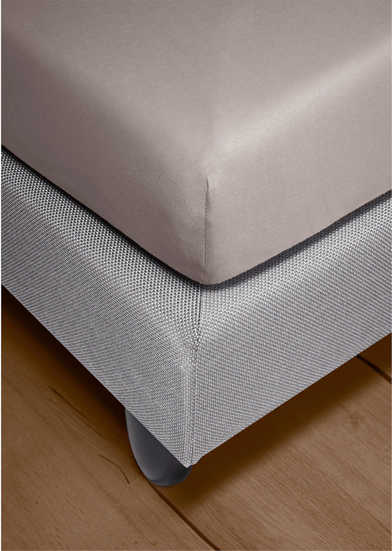 SPANNBETTTUCH Biber  - Taupe, KONVENTIONELL, Textil (100/200cm) - Bierbaum