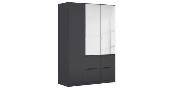 KLEIDERSCHRANK  in Grau  - Grau, Trend, Glas/Holzwerkstoff (136/197/54cm) - Xora