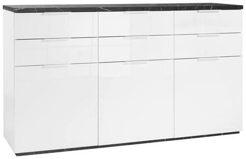 SIDEBOARD 180/102/50 cm  - vit/antracit, Modern, trämaterial (180/102/50cm) - Hom`in