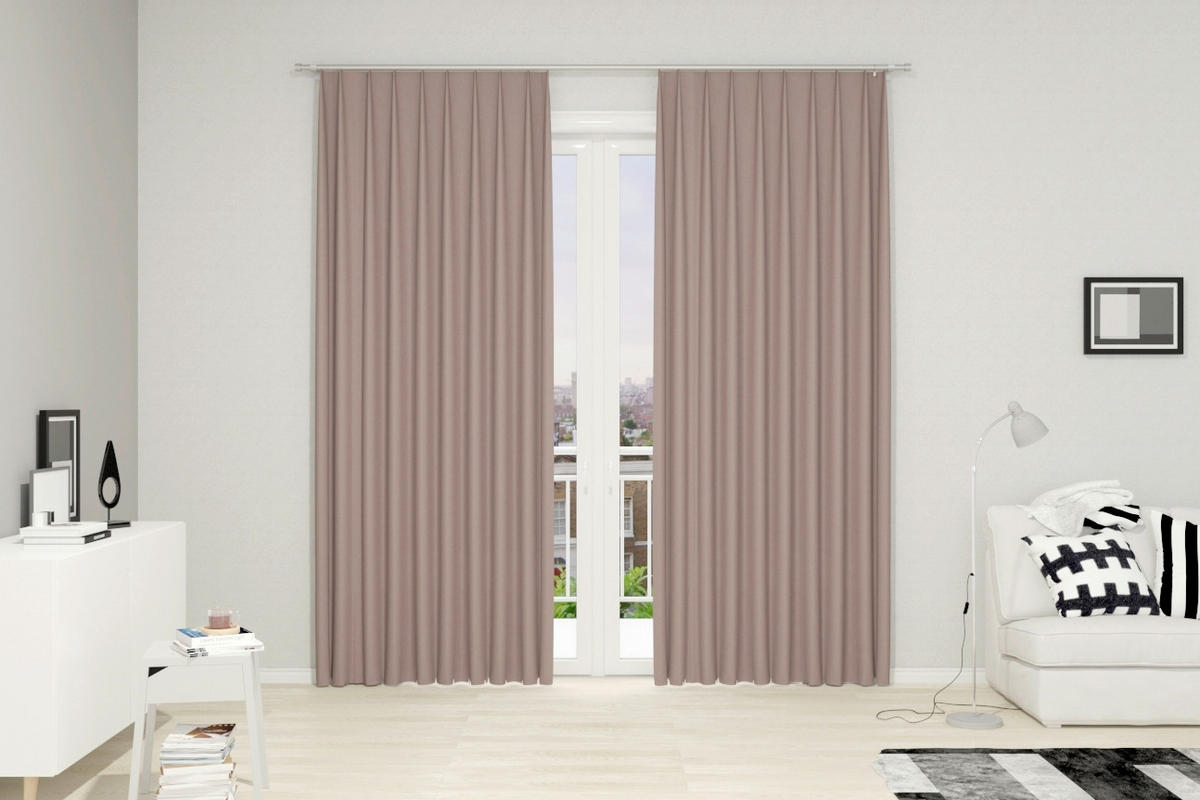 VERDUNKELUNGSVORHANG Verdunkelung  - Zinkfarben, Basics, Textil (140/260cm)