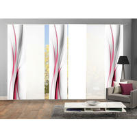 FLÄCHENVORHANG  6 Stück  halbtransparent   60/245 cm  - Rot, Design, Textil (60/245cm)