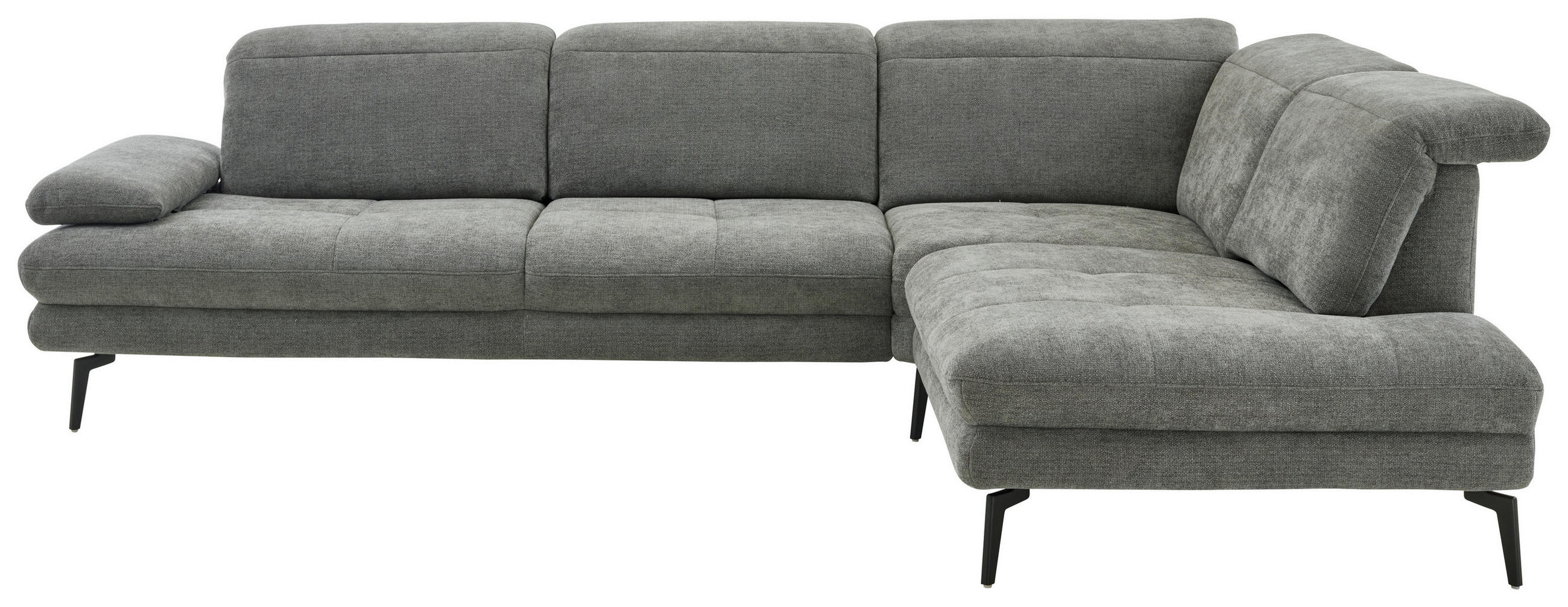 Colțar, textil, gri - negru/gri, Design, metal/textil (311/235cm) - Beldomo Style