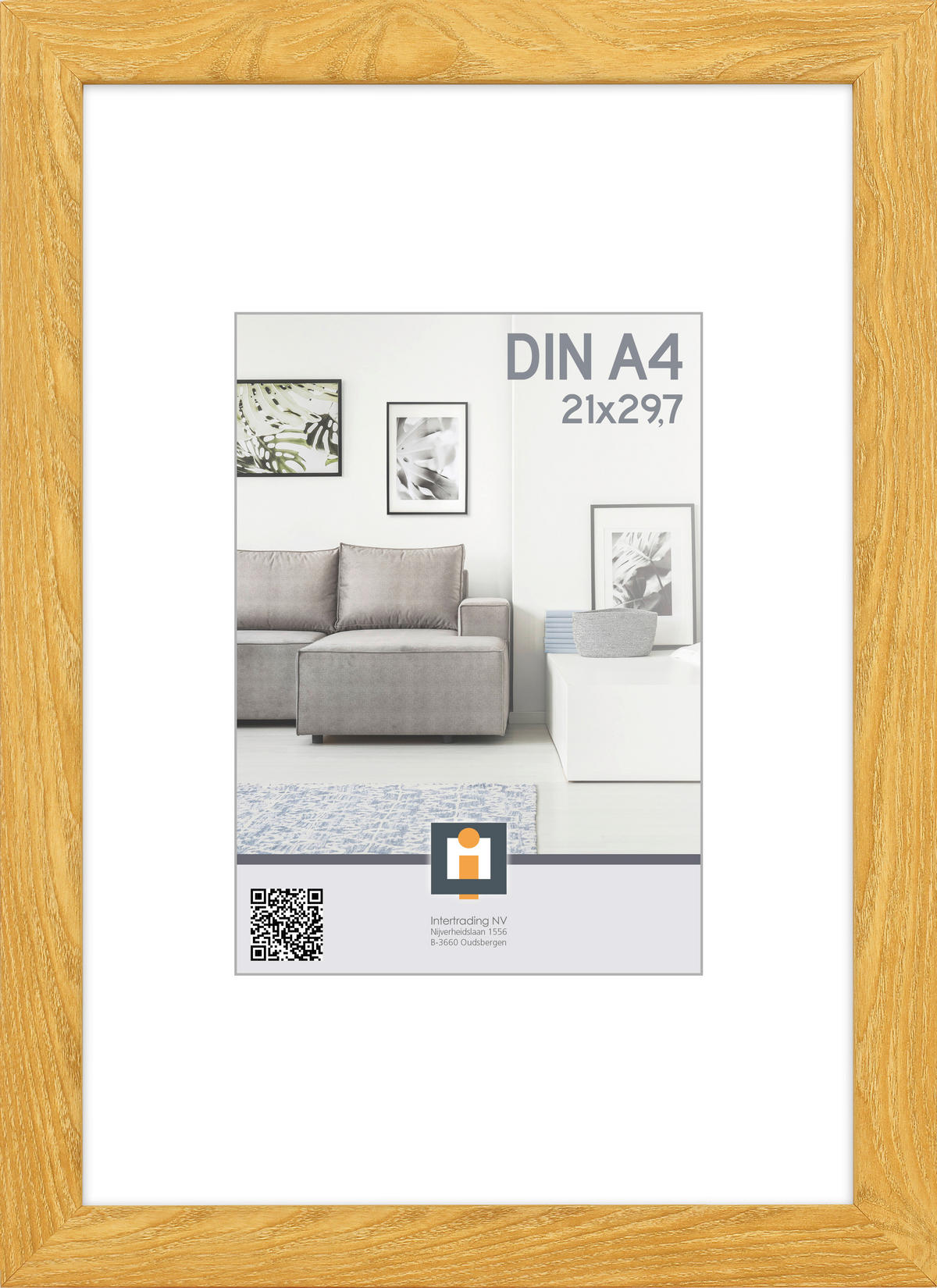 OKVIR ZA SLIKE      24/33/1,5 cm    - boje hrasta, Basics, staklo/plastika (24/33/1,5cm)