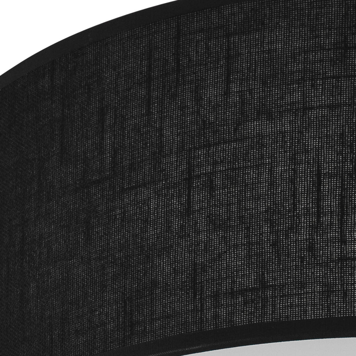 PENDELLEUCHTE 13/35 cm  - Schwarz Hochglanz, KONVENTIONELL, Textil (13/35cm)
