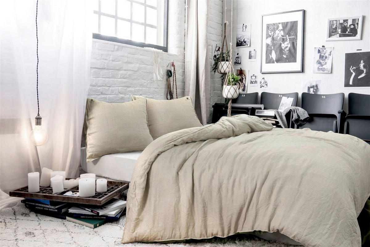 BETTWÄSCHE 155/220 cm  - Naturfarben, Basics, Textil (155/220cm) - Kayoom