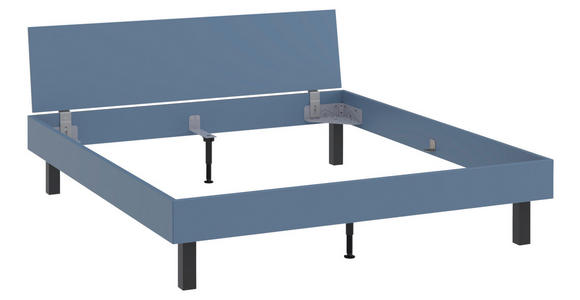 BETT 180/200 cm,  in Blau  - Blau/Schwarz, Design, Metall (180/200cm) - Xora