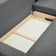 ECKSOFA in Flachgewebe Grau - Eiche Wotan/Grau, KONVENTIONELL, Holz/Textil (255/157cm) - Carryhome