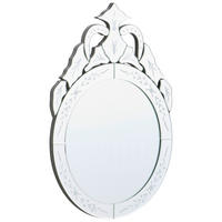 WANDSPIEGEL 40/55.5/1,3 cm    in oval  - Klar, Design, Glas/Holzwerkstoff (40/55.5/1,3cm) - MID.YOU