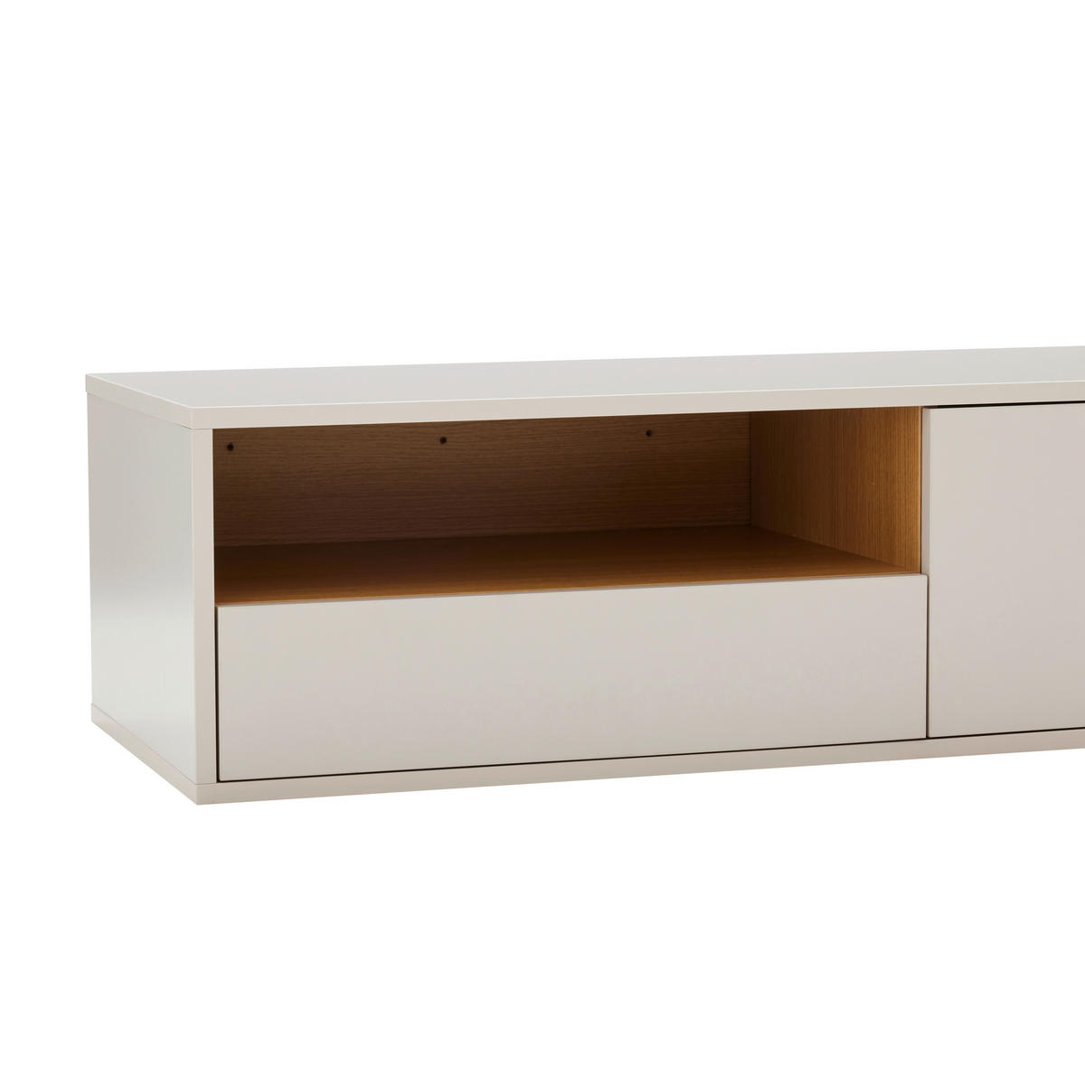 LOWBOARD  in 120/30/40 cm  - Eichefarben/Weiß, Design, Holzwerkstoff (120/30/40cm) - Xora