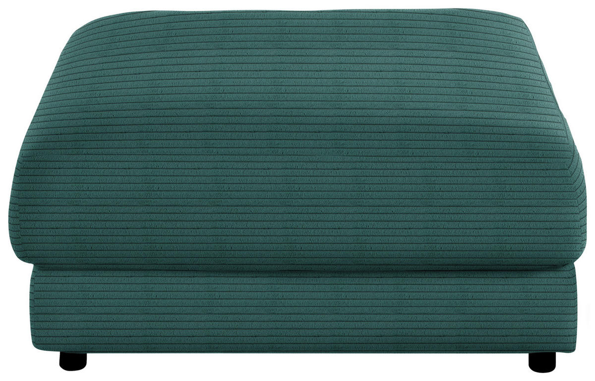 HOCKER in Textil Waldgrün  - Waldgrün/Schwarz, Design, Kunststoff/Textil (100/86/100cm) - Lomoco