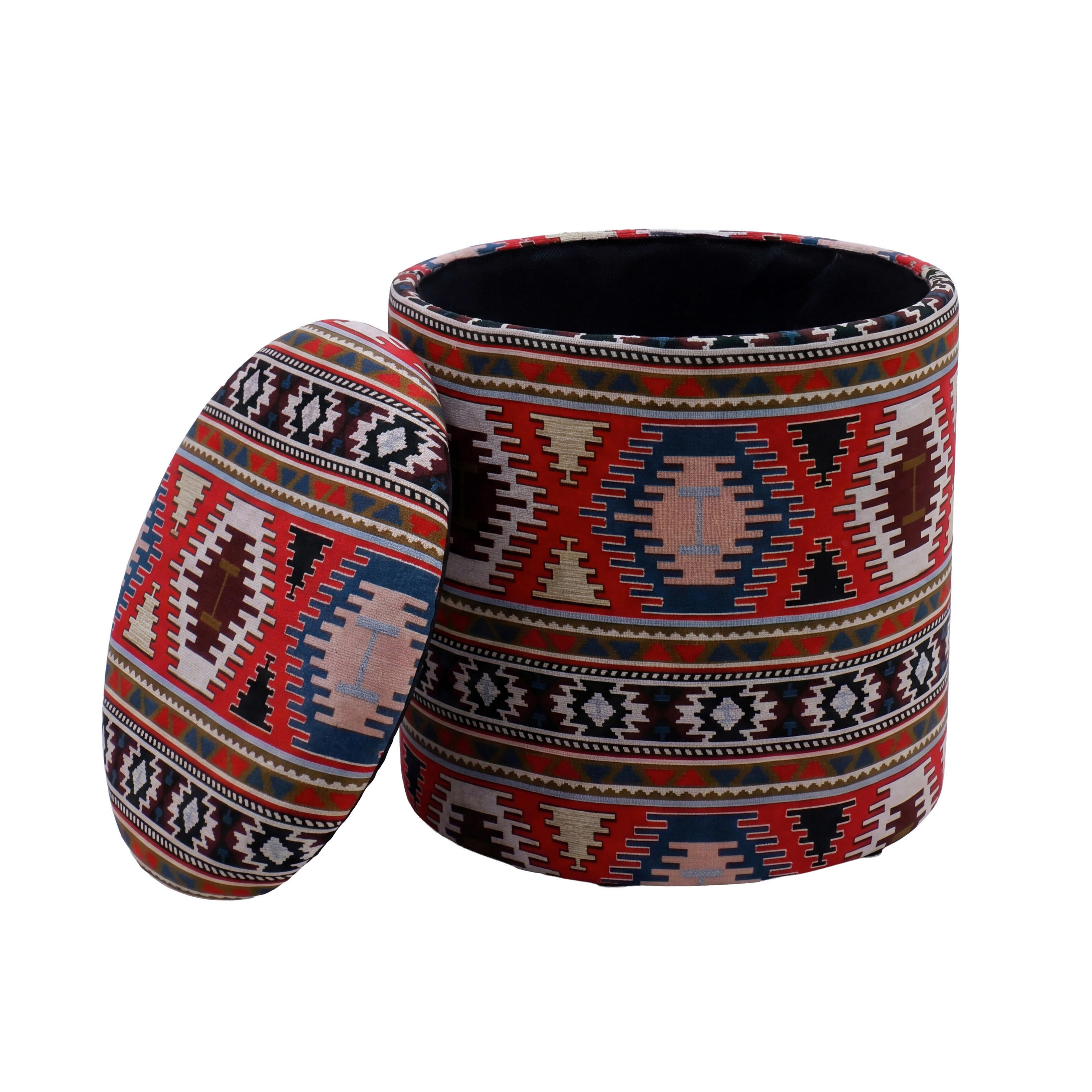 HOCKER Textil Multicolor  - Multicolor, Design, Textil (40/45/40cm) - Livetastic