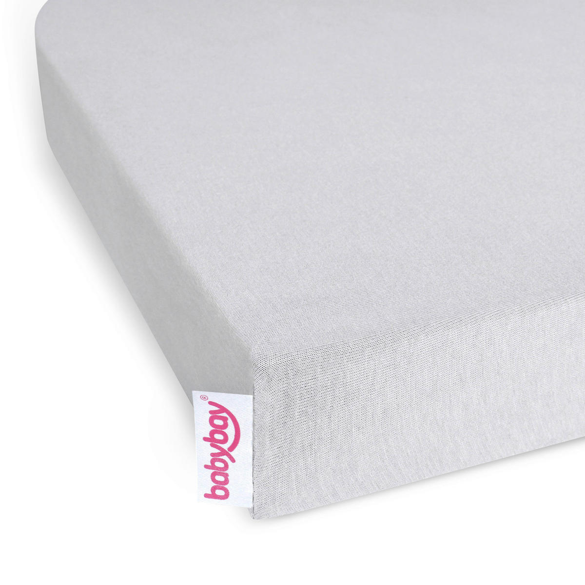 KINDERSPANNLEINTUCH   - Hellgrau, Basics, Textil (81/5/43cm) - Babybay