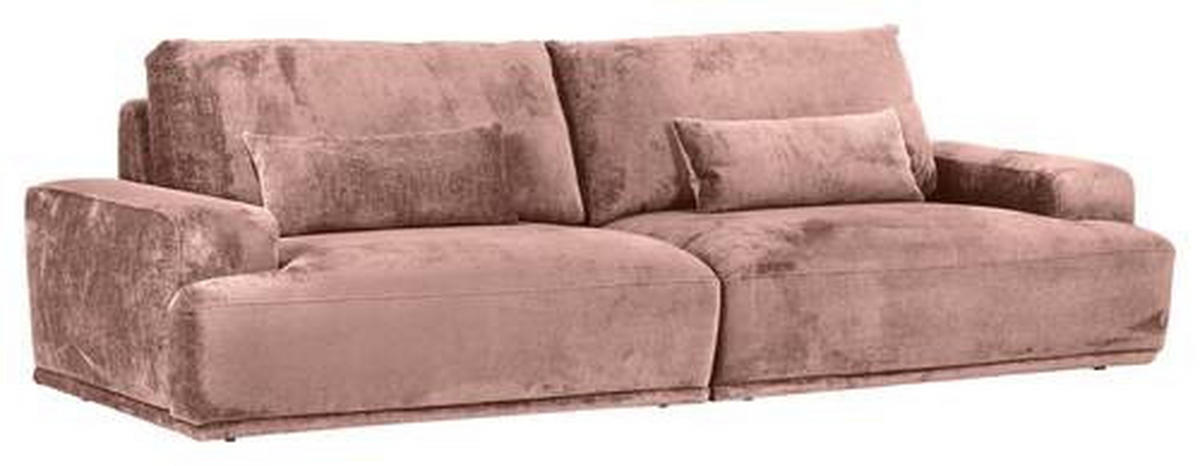 BIG SOFFA i chenille gammelrosa  - svart/gammelrosa, Klassisk, textil/plast (282/73/115cm) - MID.YOU