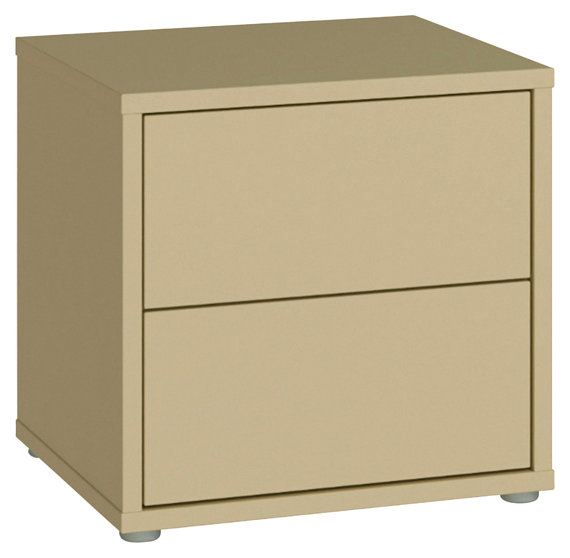 NACHTSCHRANK 50/48/42 cm  - Silberfarben/Hellgelb, Trend, Holzwerkstoff/Kunststoff (50/48/42cm) - Carryhome