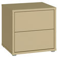 NACHTSCHRANK 50/48/42 cm  - Silberfarben/Hellgelb, Trend, Holzwerkstoff/Kunststoff (50/48/42cm) - Carryhome