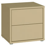 NACHTSCHRANK 50/48/42 cm  - Silberfarben/Hellgelb, Trend, Holzwerkstoff/Kunststoff (50/48/42cm) - Carryhome