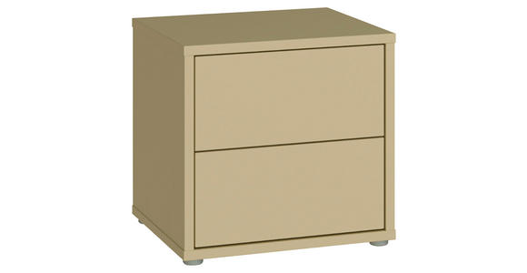 NACHTSCHRANK 50/48/42 cm  - Silberfarben/Hellgelb, Trend, Holzwerkstoff/Kunststoff (50/48/42cm) - Carryhome