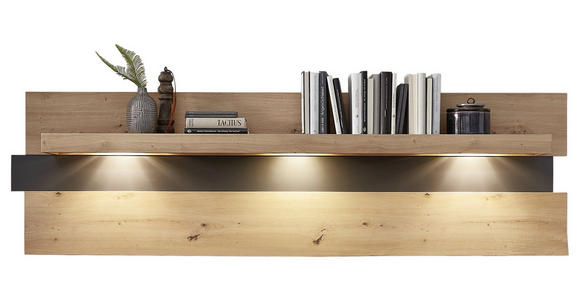 WANDPANEEL Graphitfarben, Eiche Artisan  197/58/26 cm  - Graphitfarben/Eiche Artisan, Trend, Holzwerkstoff (197/58/26cm) - Carryhome