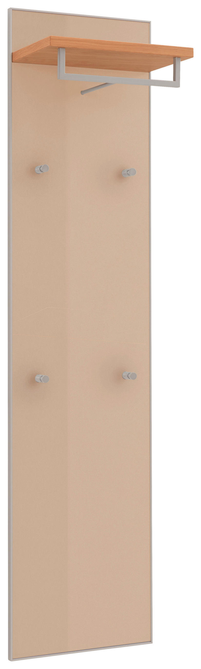 GARDEROBENPANEEL  in 42/170/27 cm  - Eichefarben/Sahara, Design, Glas/Holz (42/170/27cm)