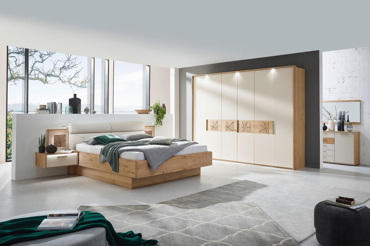 DREHTÜRENSCHRANK in Eichefarben, Sandfarben  - Sandfarben/Eichefarben, Konventionell, Holz/Holzwerkstoff (249,6/229,4/59,5cm) - Dieter Knoll