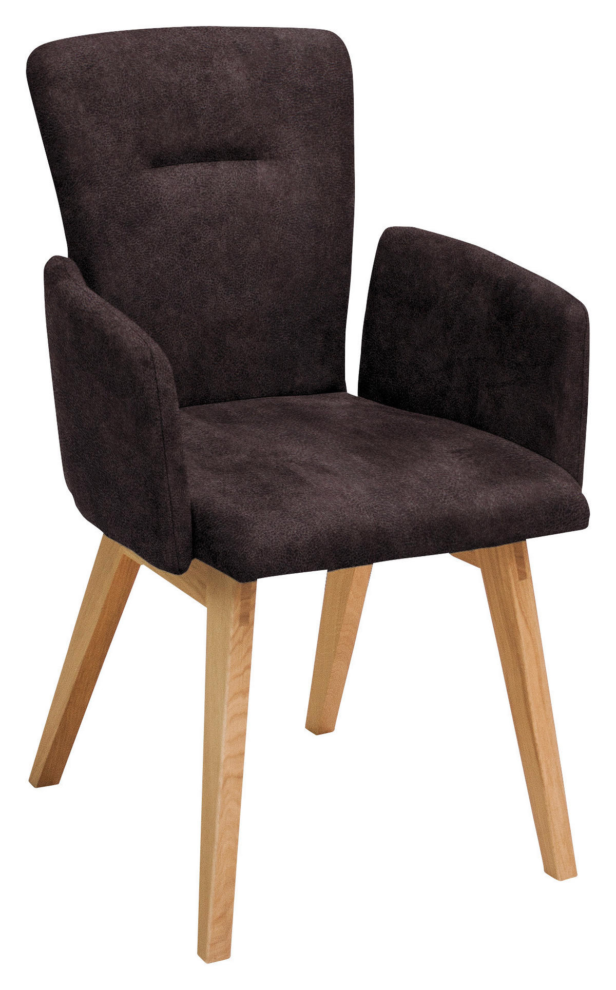 ARMLEHNSTUHL in Holz, Textil Dunkelbraun  - Dunkelbraun, KONVENTIONELL, Holz/Textil (57/91/66cm) - Dieter Knoll