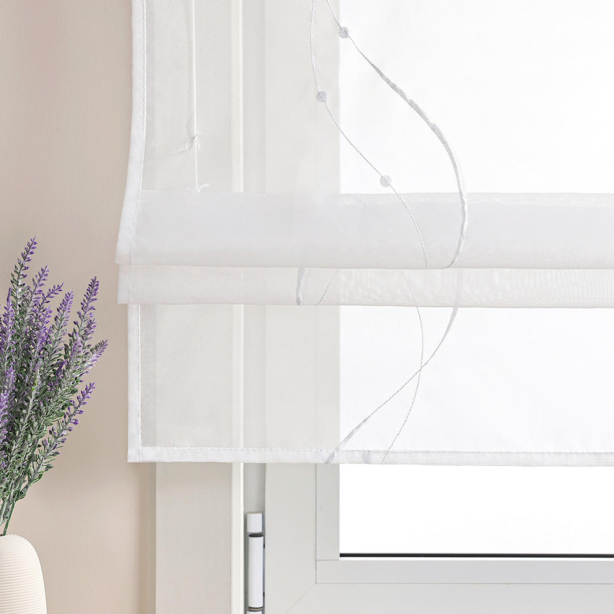 FALTROLLO  transparent  140/140 cm    - Weiß Hochglanz, Basics, Textil (140/140cm) - Joyswahl