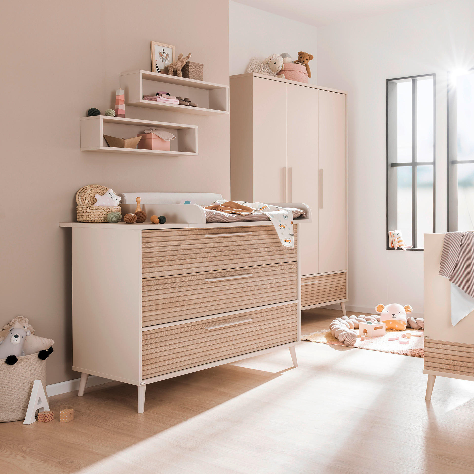 KOMMODE Eefje in 123,5/93,2/57,1 cm - Eichefarben/Beige, Basics, Holzwerkstoff (123,5/93,2/57,1cm) - Paidi