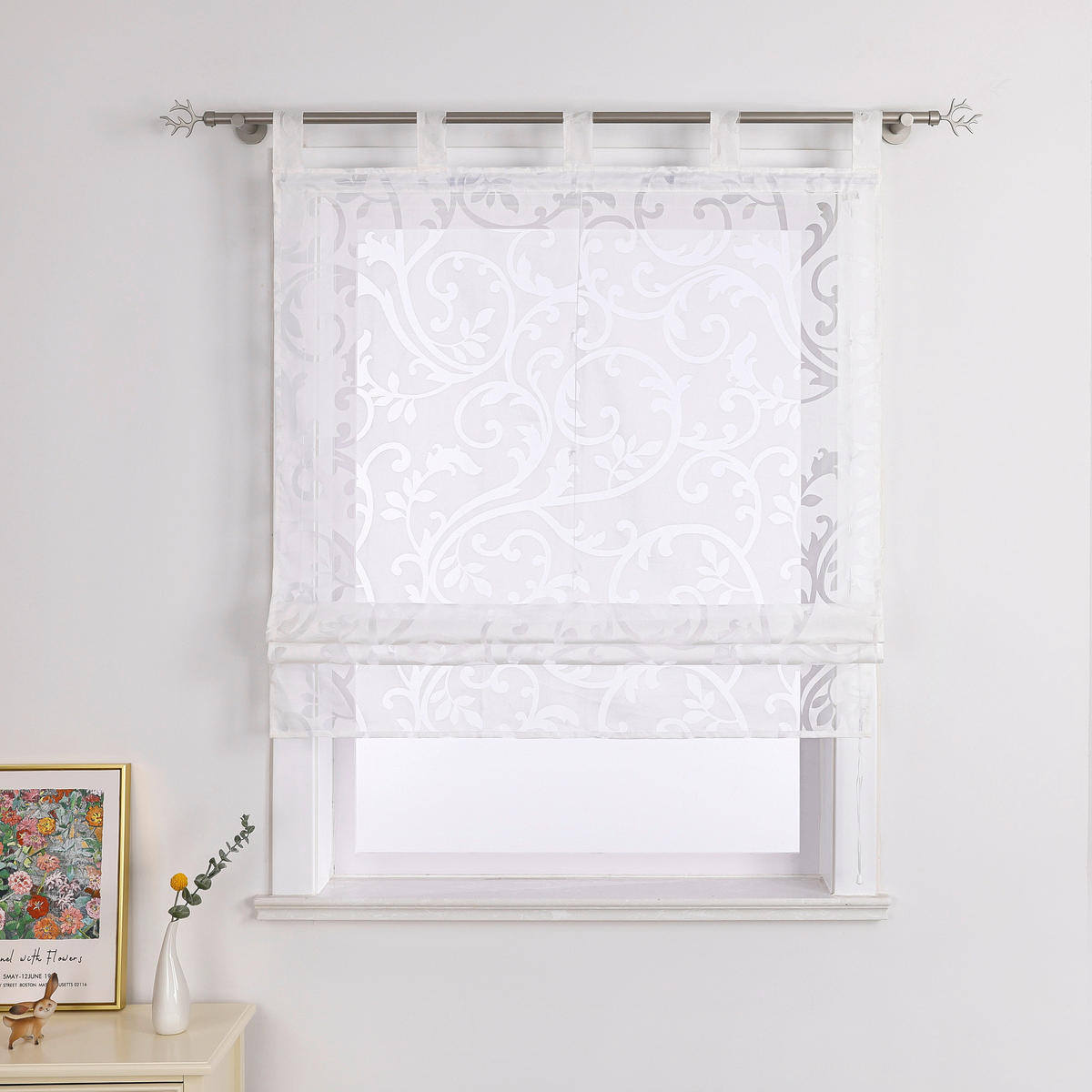 FALTROLLO  transparent  140/140 cm    - Weiß Hochglanz, Basics, Textil (140/140cm)