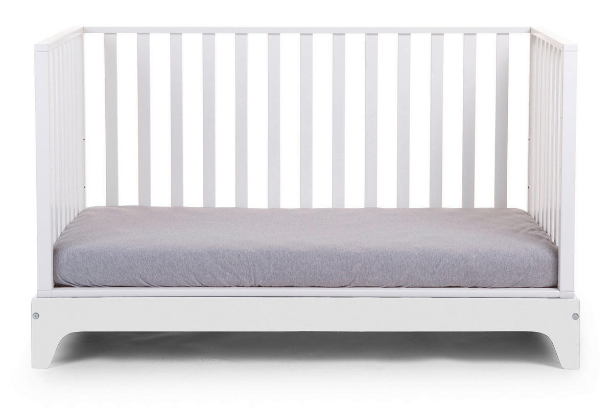 POSTIEĽKA S PRIEČKAMI  70 cmx140 cm - biela, Konventionell, drevo/kompozitné drevo (148/78/88cm) - Childhome