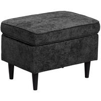 HOCKER in Textil Schwarz  - Schwarz, Konventionell, Holz/Textil (63/43/42cm) - MID.YOU