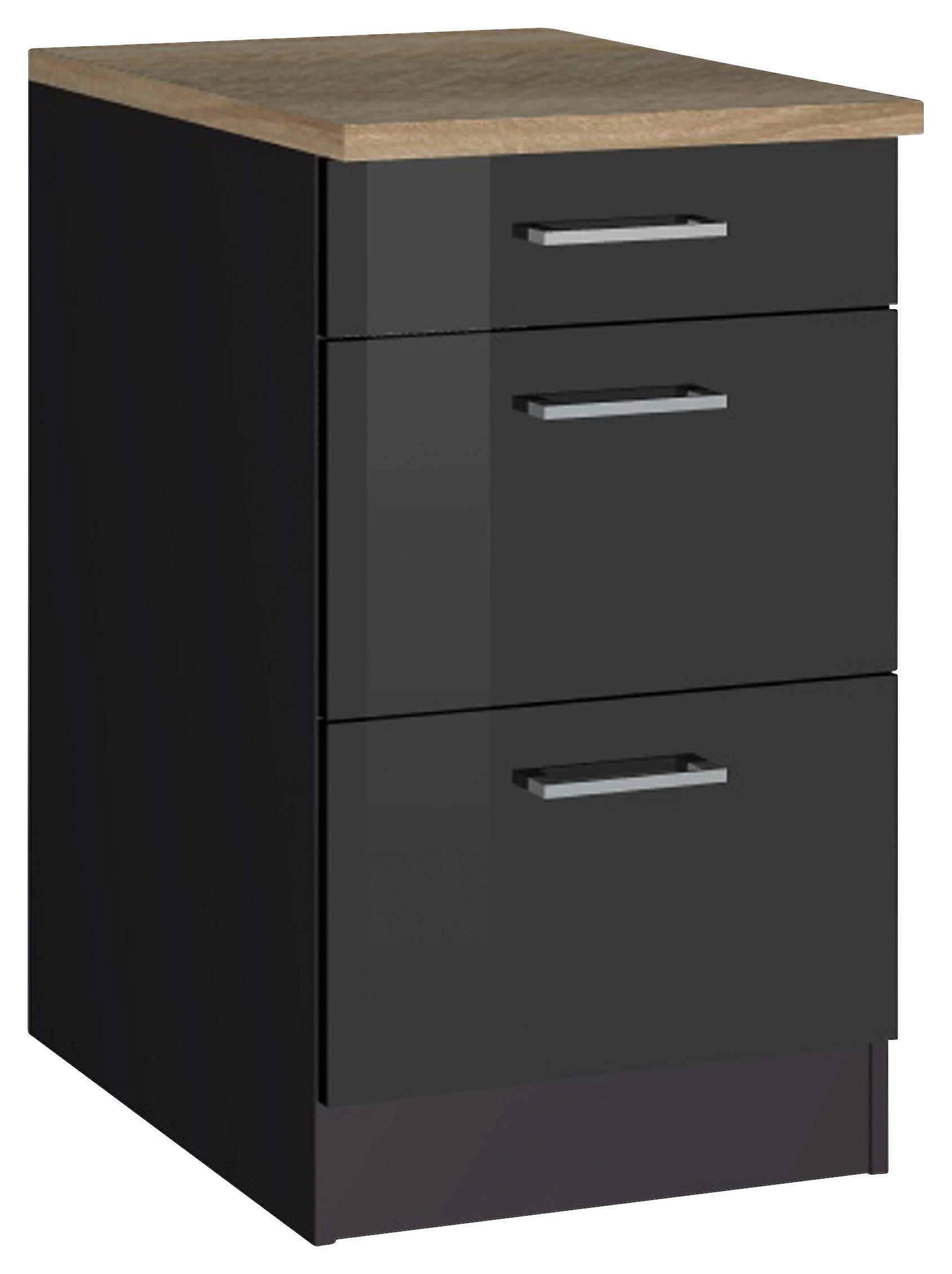 SCHUBKASTENUNTERSCHRANK 50/85/60 cm  in Graphitfarben  - Silberfarben/Graphitfarben, MODERN, Holzwerkstoff/Metall (50/85/60cm) - Held