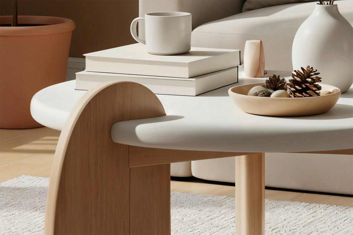 COUCHTISCH in Holz, Holzwerkstoff 80/80/45 cm  - Naturfarben/Weiß, Design, Holz/Holzwerkstoff (80/80/45cm) - MID.YOU