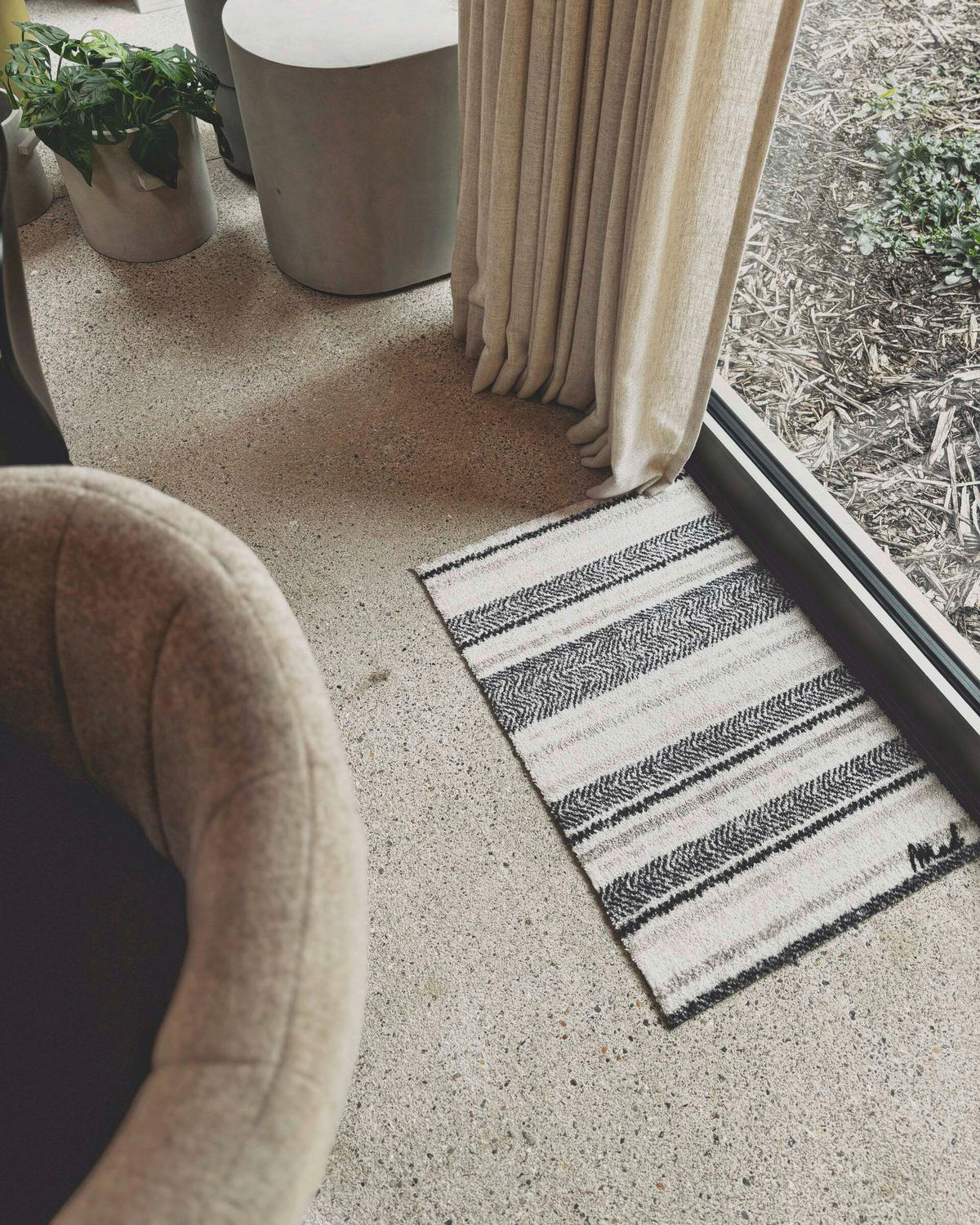 FUßMATTE  50/75 cm  Grau, Beige  - Beige/Grau, Trend, Kunststoff (50/75cm) - madaboutmats