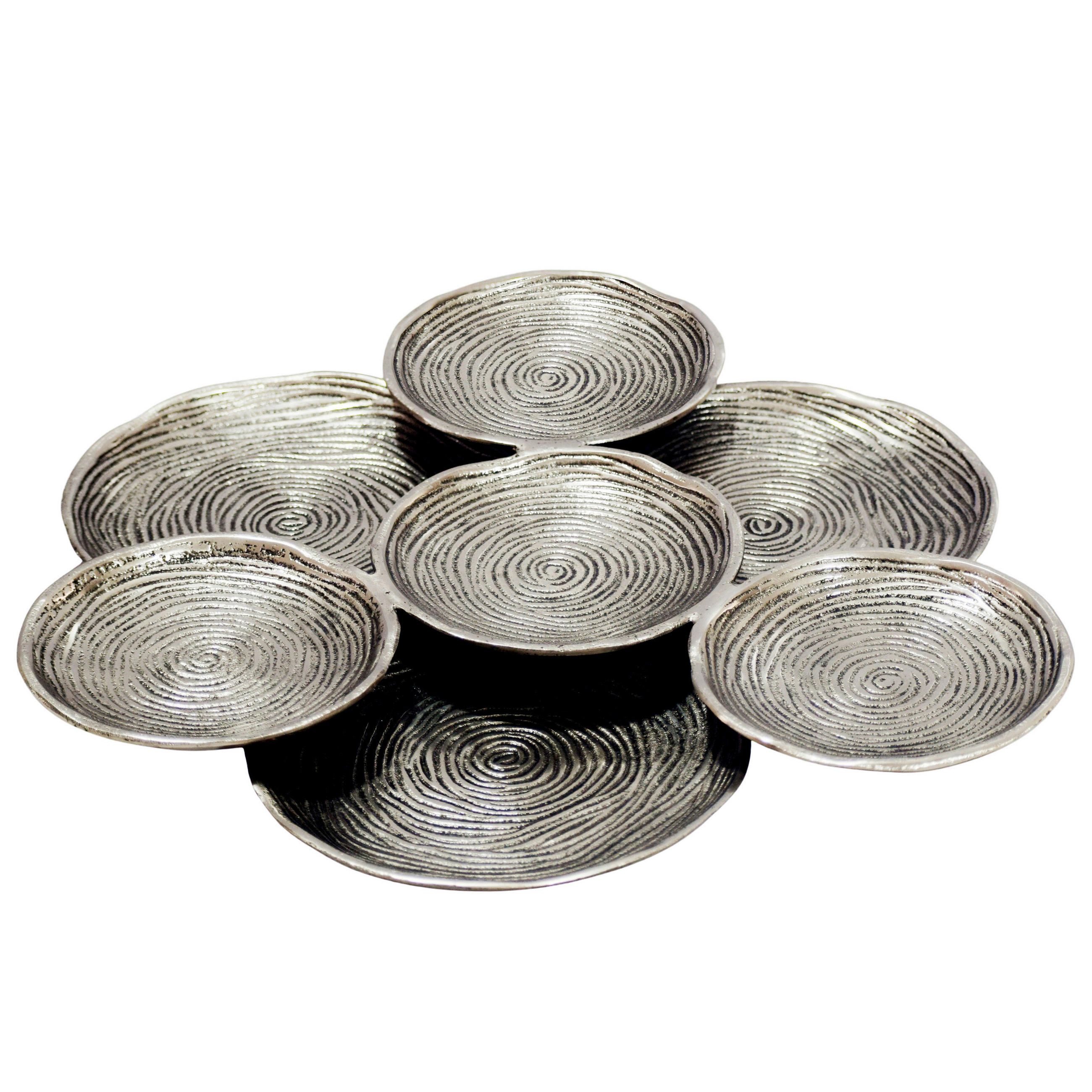 OKRASNA SKLEDA     44/44/4 cm         - srebrne barve, Design, kovina (44/44/4cm) - Livetastic