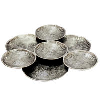 OKRASNA SKLEDA     44/44/4 cm         - srebrne barve, Design, kovina (44/44/4cm) - Livetastic