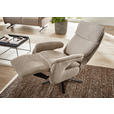 RELAXSESSEL Chenille Relaxfunktion, Rücken echt    - Graubraun/Schwarz, KONVENTIONELL, Textil/Metall (70/117/85cm) - Dieter Knoll