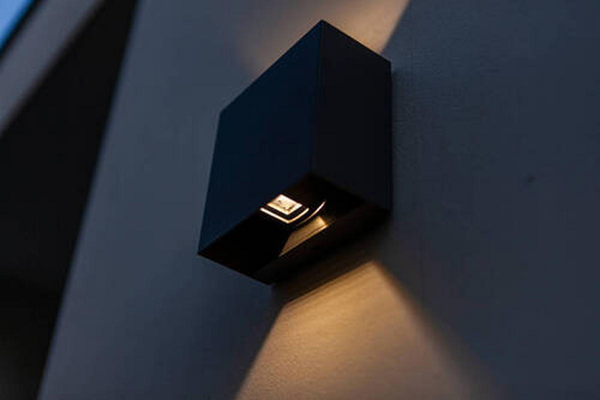 AUßENWANDLEUCHTE 11/11/6 cm   - Schwarz, Basics, Metall (11/11/6cm)
