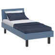 BETT 90/200 cm,  in Blau,  - Blau/Schwarz, Design, Metall (90/200cm) - Xora