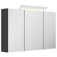 SPIEGELSCHRANK 100/62/17 cm  - Graphitfarben, MODERN, Glas/Holzwerkstoff (100/62/17cm) - MID.YOU