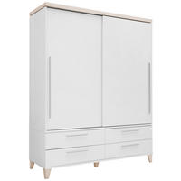 SKRIŇA DO IZBY PRE BÁBÄTKO biela, farba brezy,  - biela/farba brezy, Trend, kompozitné drevo/plast (161/210/57cm) - My Baby Lou