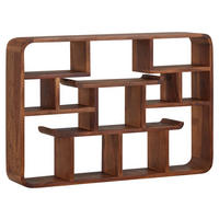 WANDREGAL  - Sheeshamfarben, MODERN, Holz (80/55/15cm) - MID.YOU