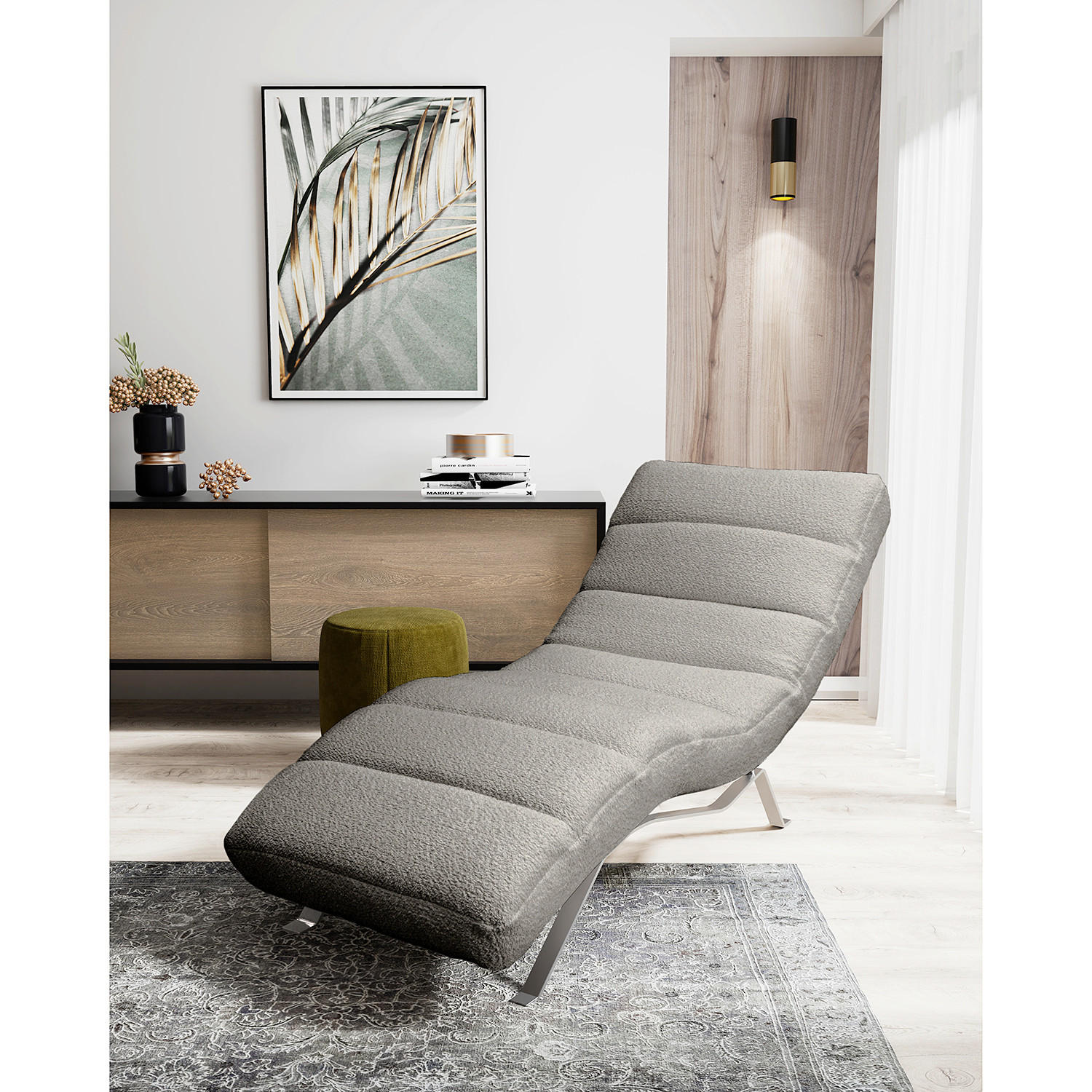 Livetastic Relaxliege Swing Dunkelgrau 65x65-95x171 cm
