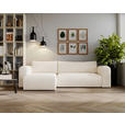 ECKSOFA Creme Cord  - Creme/Schwarz, MODERN, Kunststoff/Textil (150/245cm) - Carryhome