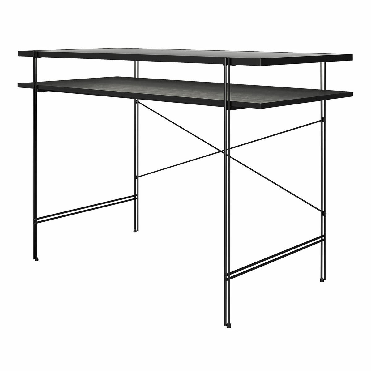 COMPUTERTISCH 110/75/50 cm  - Eichefarben/Schwarz, Design, Holzwerkstoff (110/75/50cm) - MID.YOU