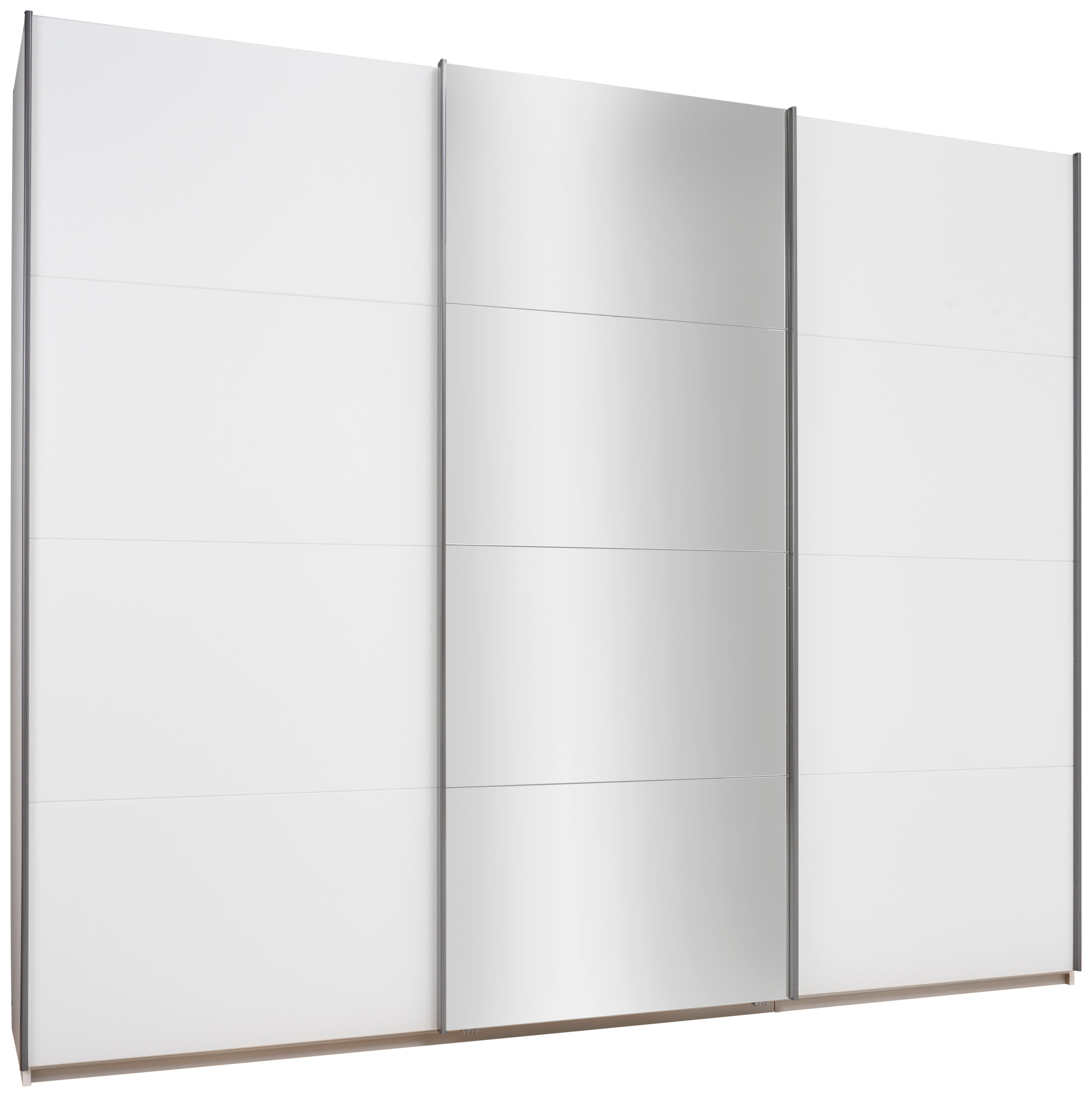 ORMAR S KLIZNIM VRATIMA bijela   - bijela/siva, Konvencionalno, staklo/drvni materijal (270/229/62cm) - Xora