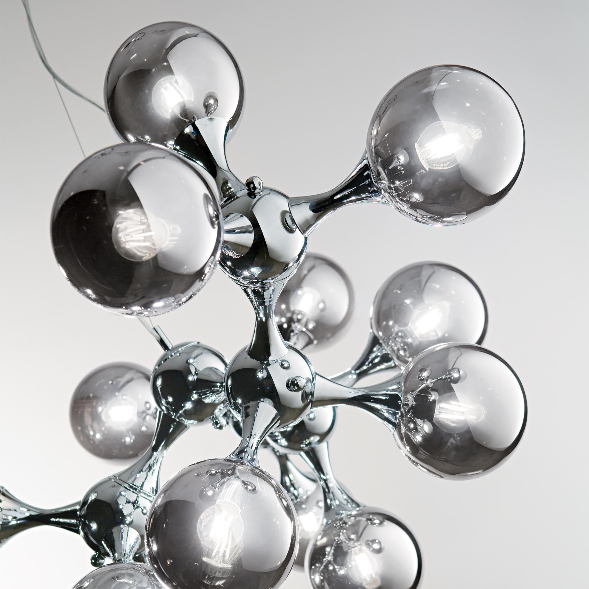 HÄNGELEUCHTE 105/60/140 cm  - Chromfarben, Design, Glas/Metall (105/60/140cm) - Ideal Lux